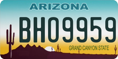 AZ license plate BHO9959