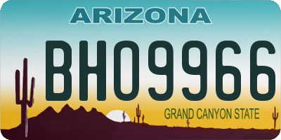 AZ license plate BHO9966