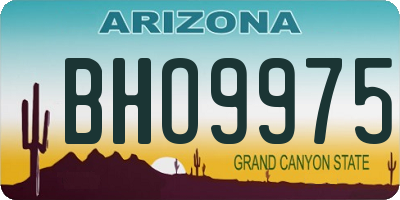 AZ license plate BHO9975
