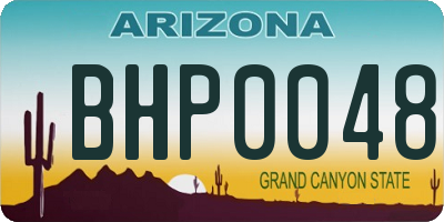 AZ license plate BHP0048