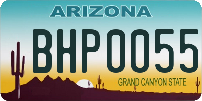 AZ license plate BHP0055