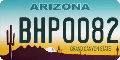 AZ license plate BHP0082