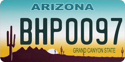 AZ license plate BHP0097