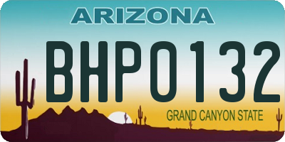 AZ license plate BHP0132