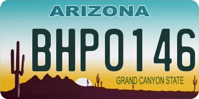 AZ license plate BHP0146