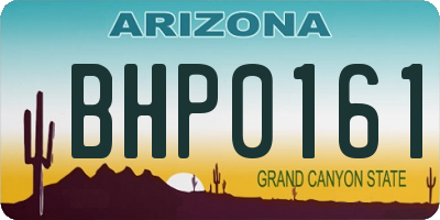 AZ license plate BHP0161