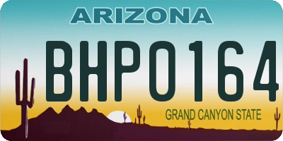 AZ license plate BHP0164