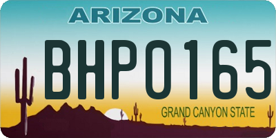 AZ license plate BHP0165