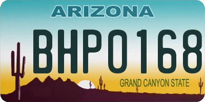 AZ license plate BHP0168