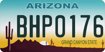 AZ license plate BHP0176