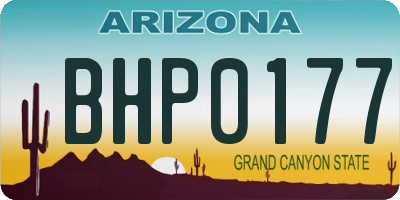 AZ license plate BHP0177