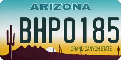 AZ license plate BHP0185