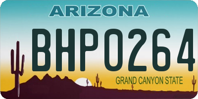 AZ license plate BHP0264