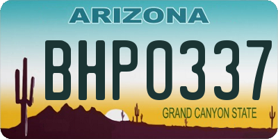 AZ license plate BHP0337