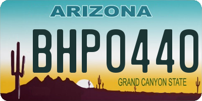 AZ license plate BHP0440