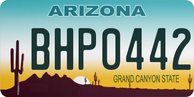 AZ license plate BHP0442