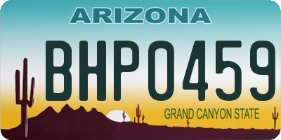 AZ license plate BHP0459