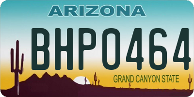 AZ license plate BHP0464
