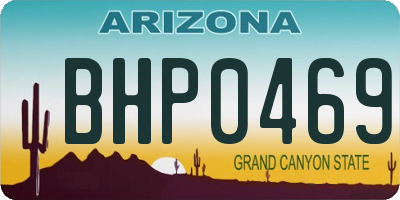 AZ license plate BHP0469