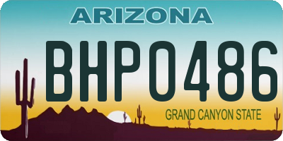 AZ license plate BHP0486