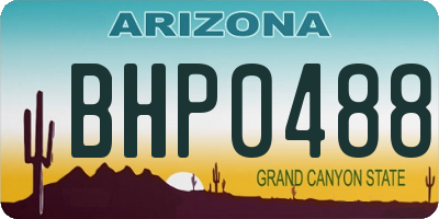 AZ license plate BHP0488