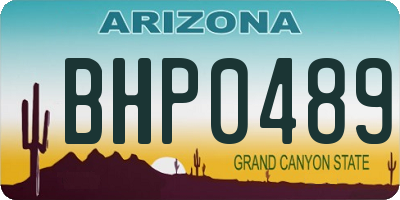 AZ license plate BHP0489