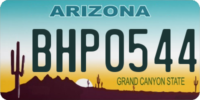 AZ license plate BHP0544