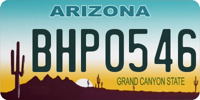 AZ license plate BHP0546