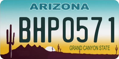 AZ license plate BHP0571