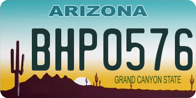 AZ license plate BHP0576