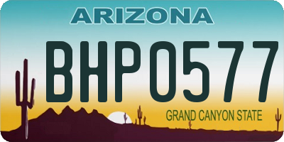 AZ license plate BHP0577