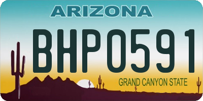 AZ license plate BHP0591