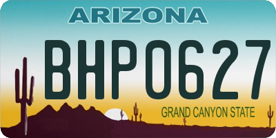 AZ license plate BHP0627