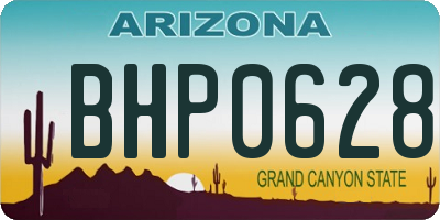 AZ license plate BHP0628