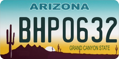 AZ license plate BHP0632