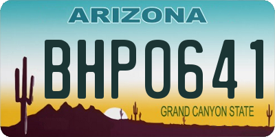 AZ license plate BHP0641