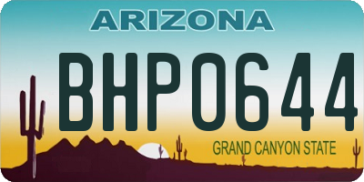 AZ license plate BHP0644