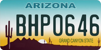 AZ license plate BHP0646