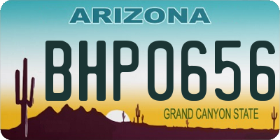 AZ license plate BHP0656
