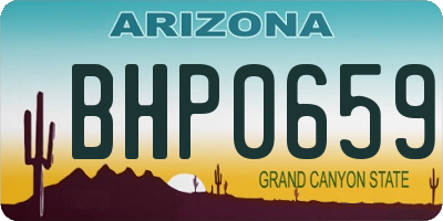 AZ license plate BHP0659