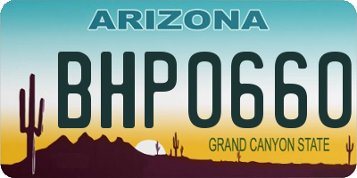 AZ license plate BHP0660