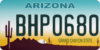 AZ license plate BHP0680