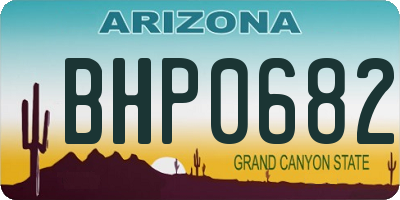 AZ license plate BHP0682
