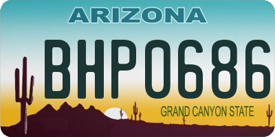 AZ license plate BHP0686