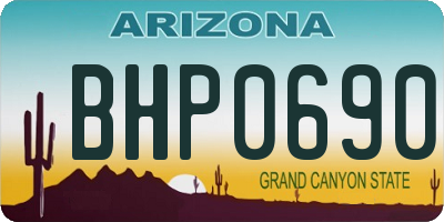 AZ license plate BHP0690