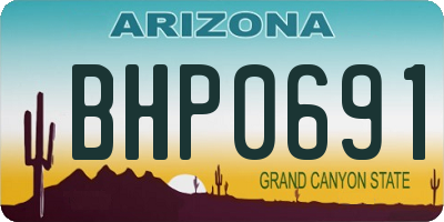 AZ license plate BHP0691