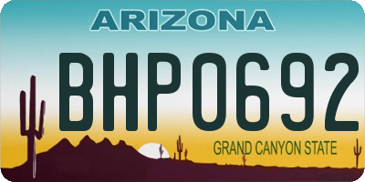 AZ license plate BHP0692