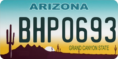 AZ license plate BHP0693