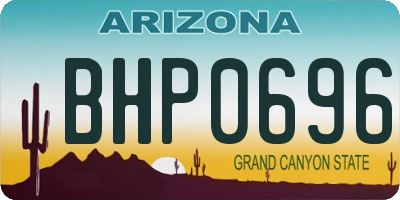 AZ license plate BHP0696