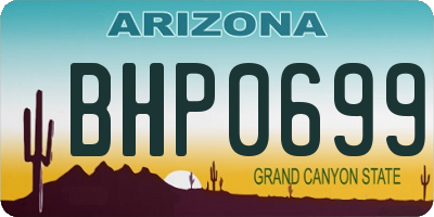 AZ license plate BHP0699